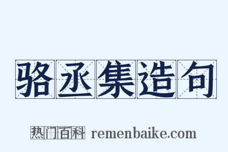 骆丞集造句是什么意思的图片